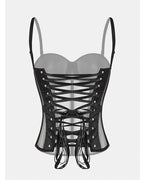 Vyla™ French Vintage Sheer Mesh Boned Corset Bustier Top