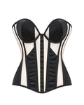 Vyla™ Sheer Mesh Boned Corset Bustier Top