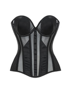 Vyla™ Sheer Mesh Boned Corset Bustier Top