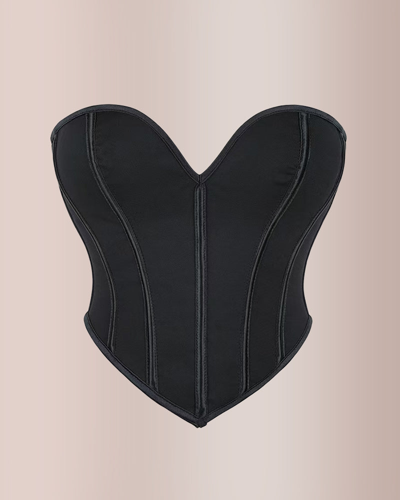 Vyla™ Sweetheart Neckline Mesh Corset Top