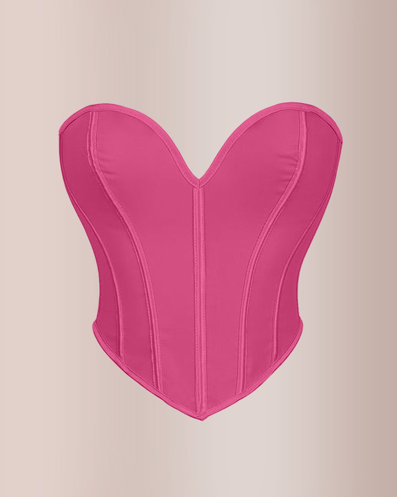 Vyla™ Sweetheart Neckline Mesh Corset Top