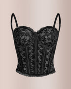 Vyla™ Sheer Floral Lace Boned Corset