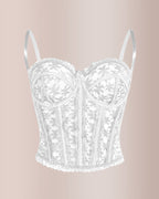 Vyla™ Sheer Floral Lace Boned Corset