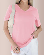 Vyla™ Essential V-Neck Side-Slit Relaxed Tee