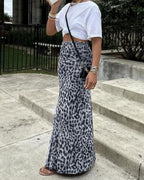 Vyla™ High-Waisted Leopard Print Mesh Skirt