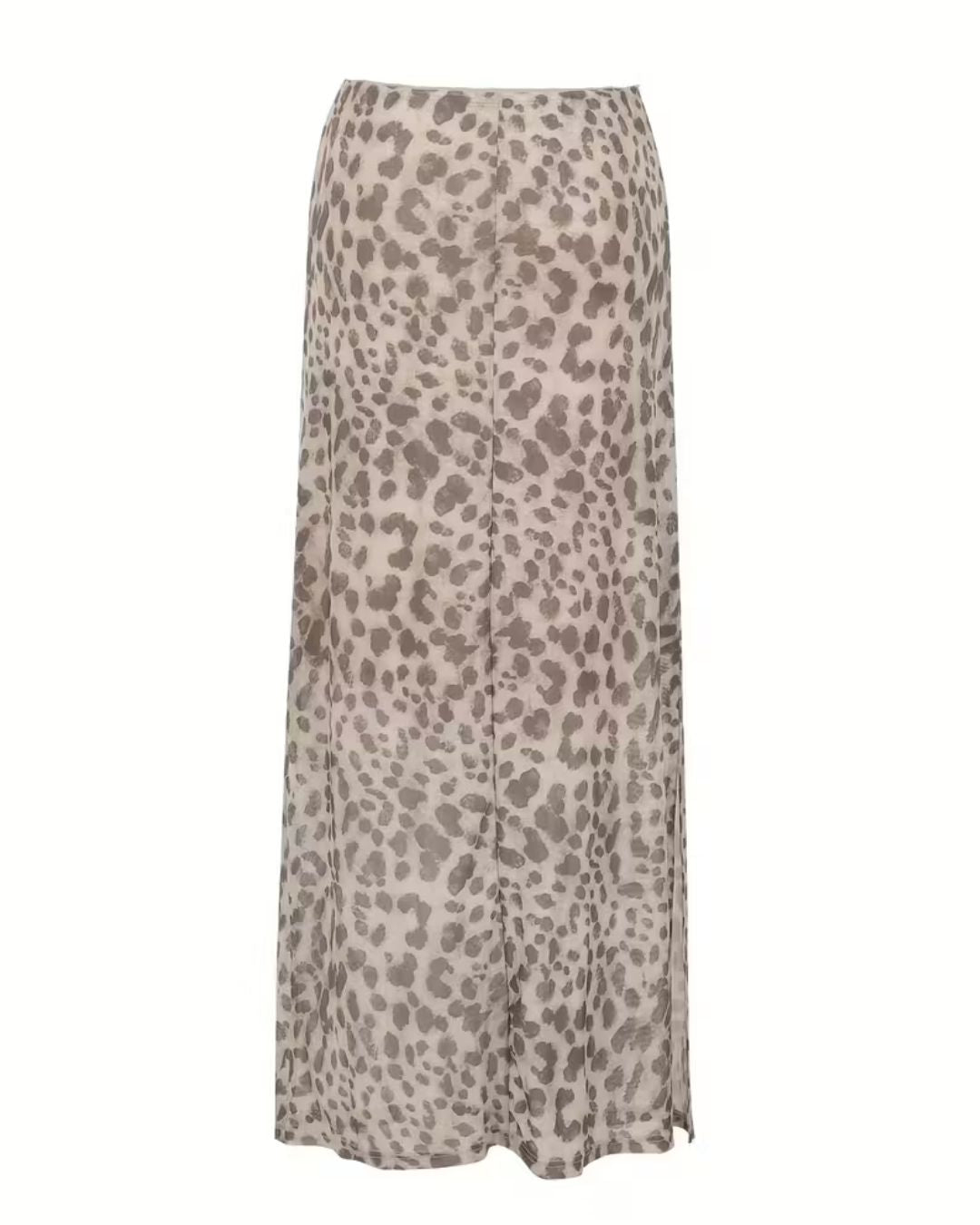 Vyla™ High-Waisted Leopard Print Mesh Skirt