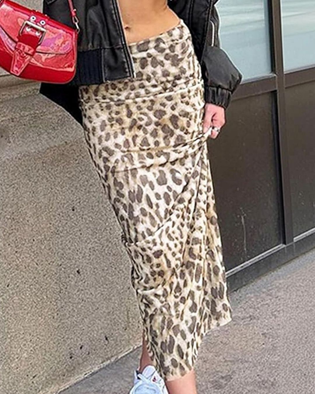Vyla™ High-Waisted Leopard Print Mesh Skirt