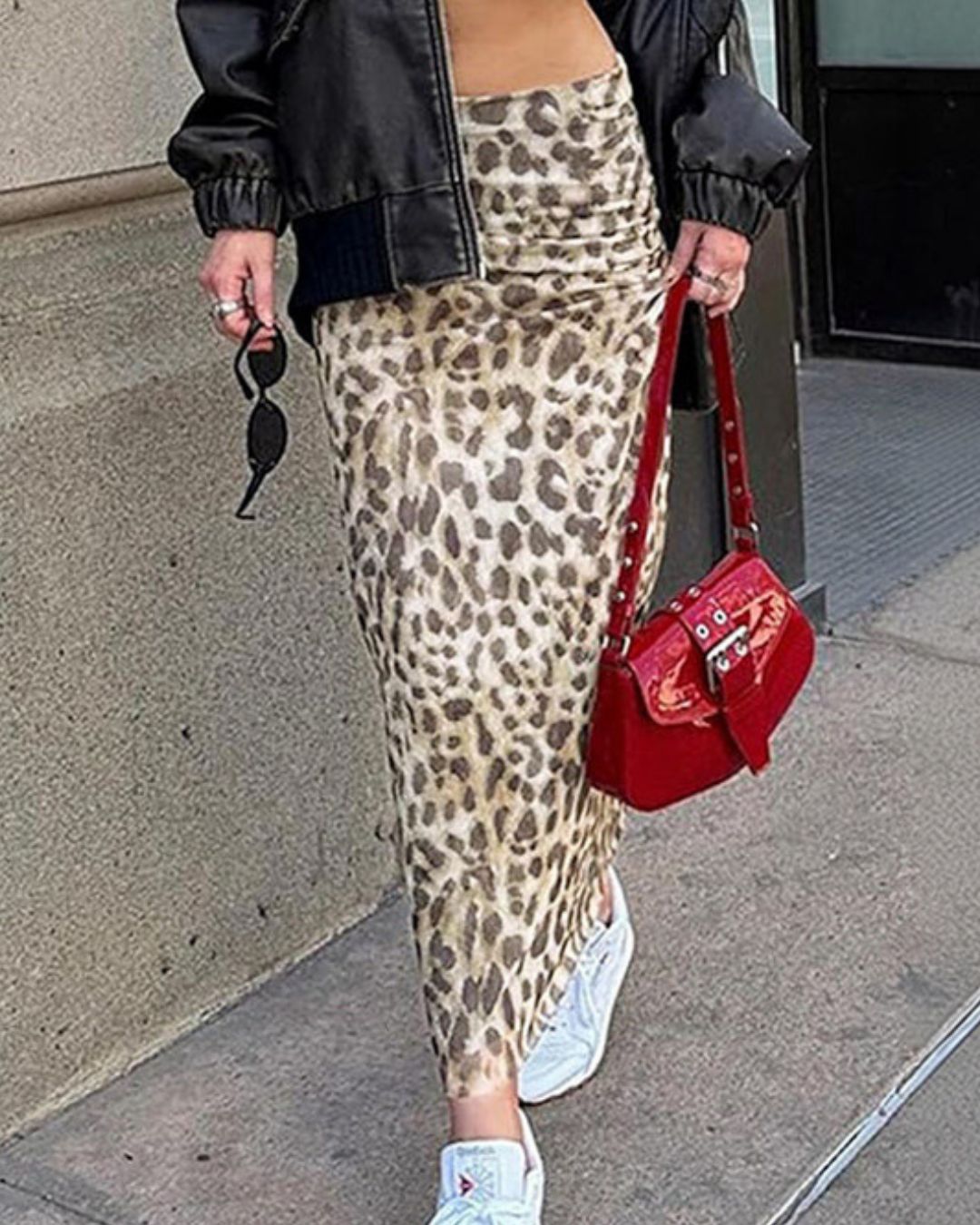 Vyla™ High-Waisted Leopard Print Mesh Skirt