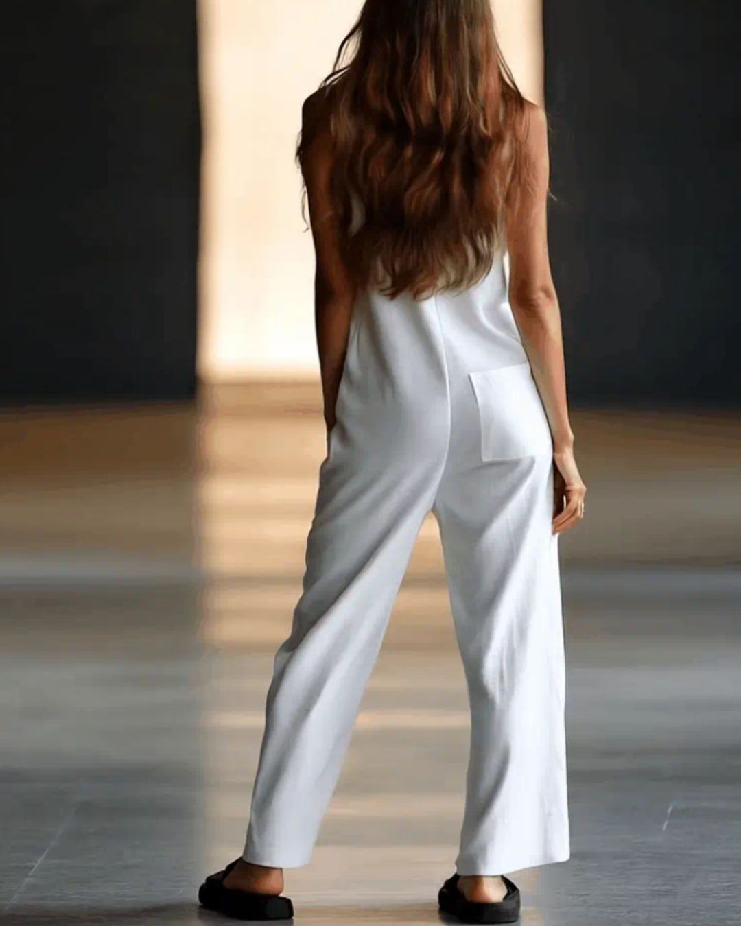 Vyla™ Casual Loose Retro Breathable Wide Leg Jumpsuit