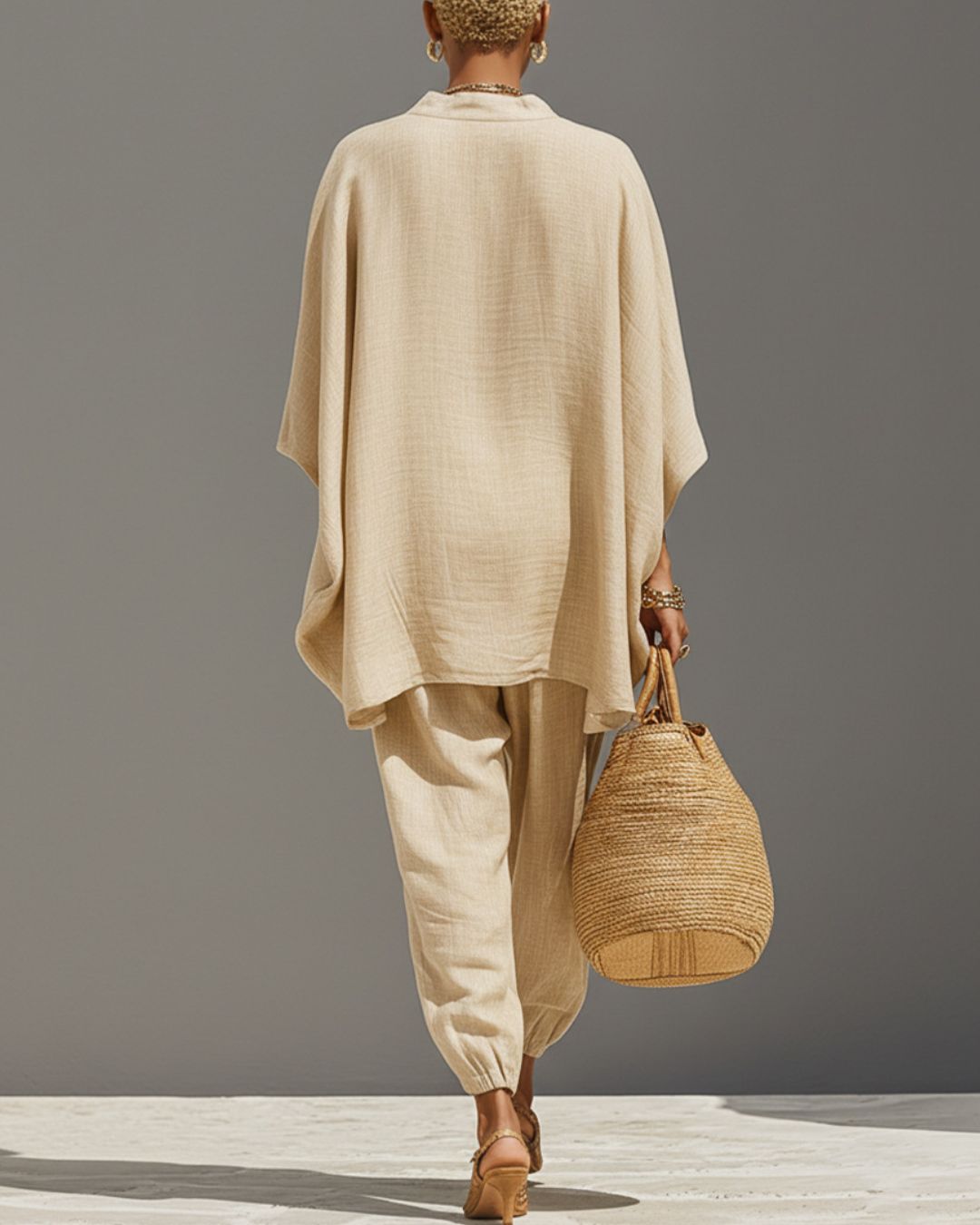 Vyla™ V-Neck Tunic Relaxed Fit Coastal Brunch Outfit