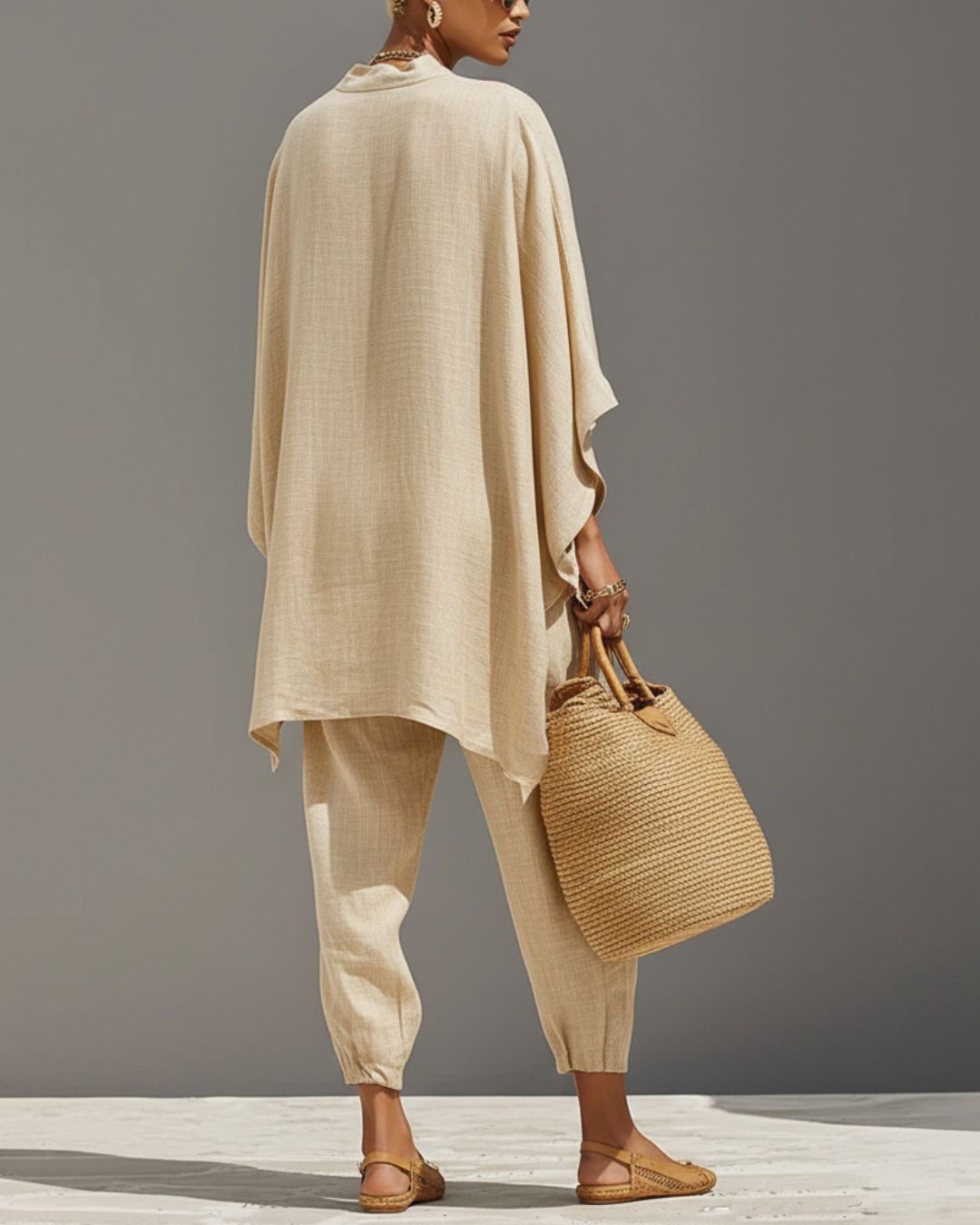 Vyla™ V-Neck Tunic Relaxed Fit Coastal Brunch Outfit