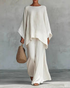Vyla™ Asymmetric Ethnic Crew Neck Set