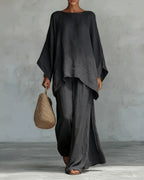 Vyla™ Asymmetric Ethnic Crew Neck Set