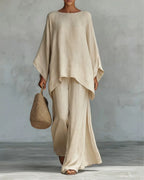 Vyla™ Asymmetric Ethnic Crew Neck Set