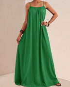 Vyla™ Pleated Slip Flowy Casual Maxi Dress