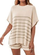Vyla™ Striped Oversized Batwing Knit Lounge Sets