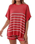 Vyla™ Striped Oversized Batwing Knit Lounge Sets