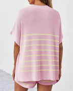 Vyla™ Striped Oversized Batwing Knit Lounge Sets