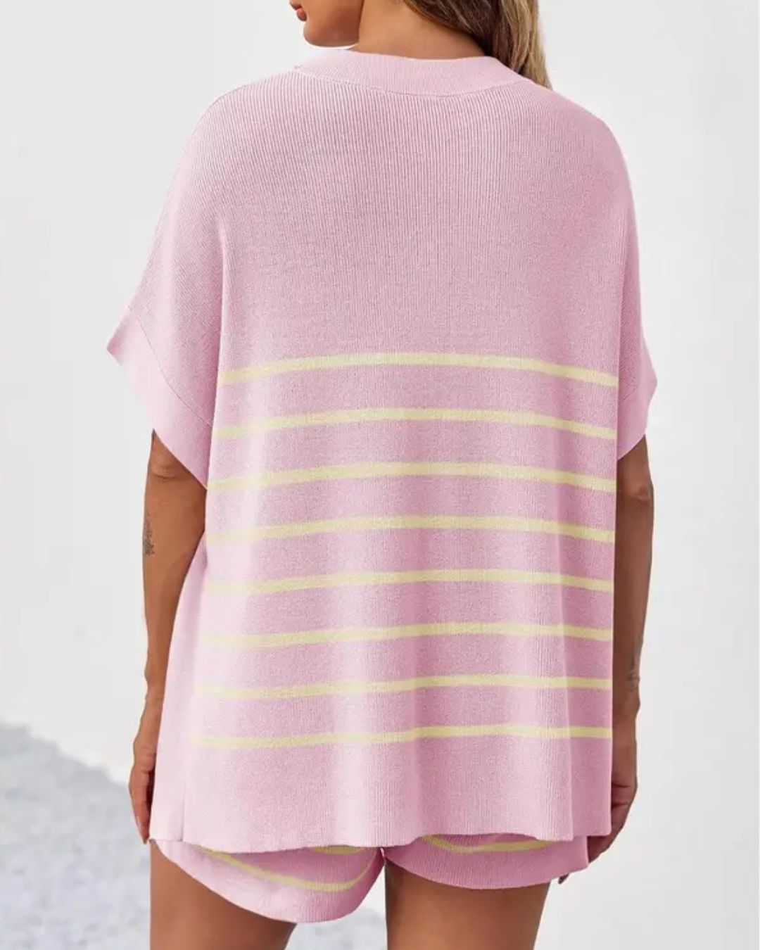 Vyla™ Striped Oversized Batwing Knit Lounge Sets