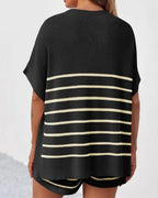 Vyla™ Striped Oversized Batwing Knit Lounge Sets