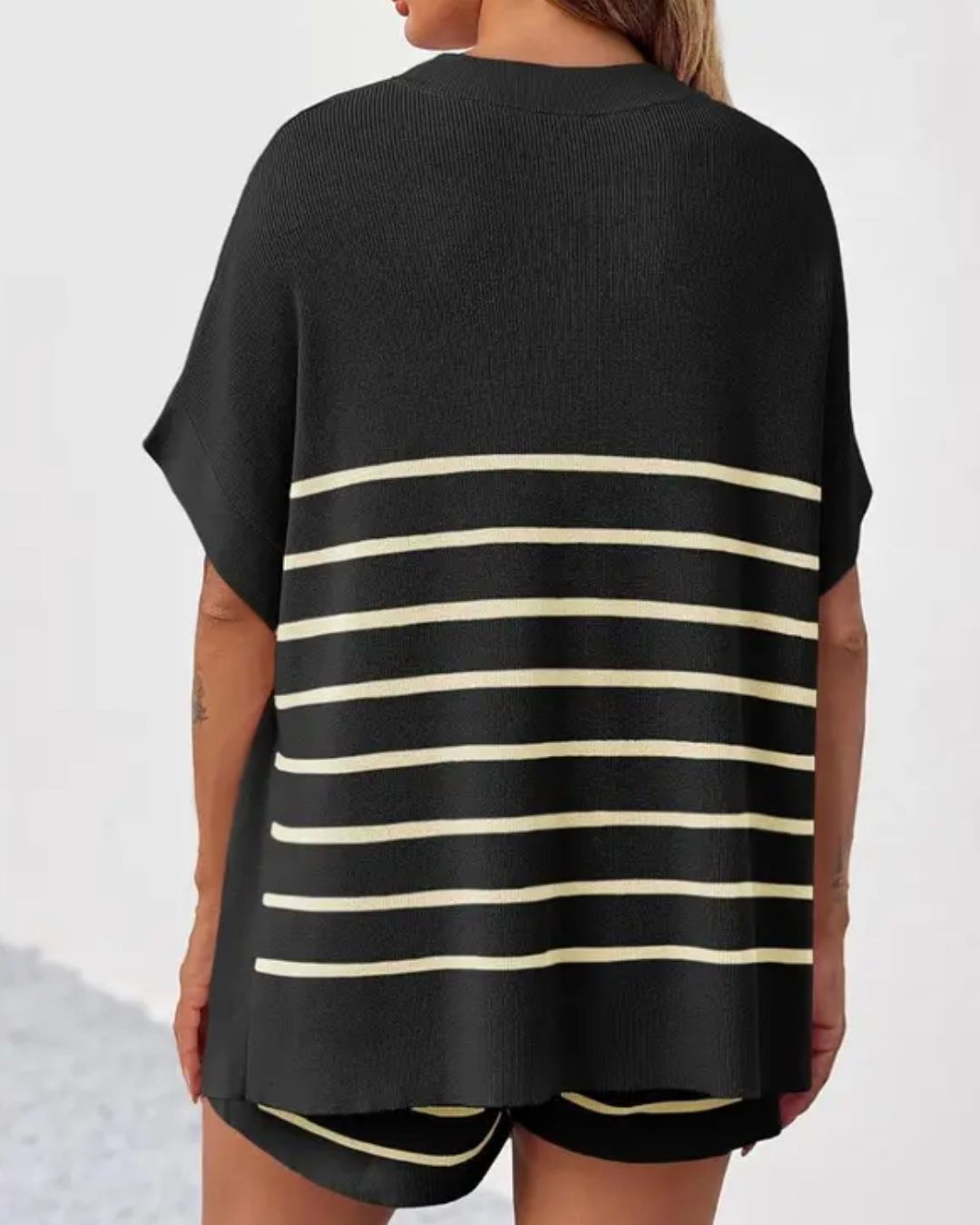 Vyla™ Striped Oversized Batwing Knit Lounge Sets
