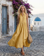 Vyla™ Sculpting Flowy Polly Linen Dress