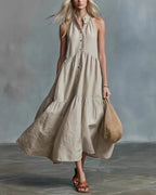 Vyla™ Sculpting Flowy Polly Linen Dress