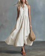 Vyla™ Sculpting Flowy Polly Linen Dress