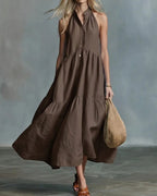 Vyla™ Sculpting Flowy Polly Linen Dress