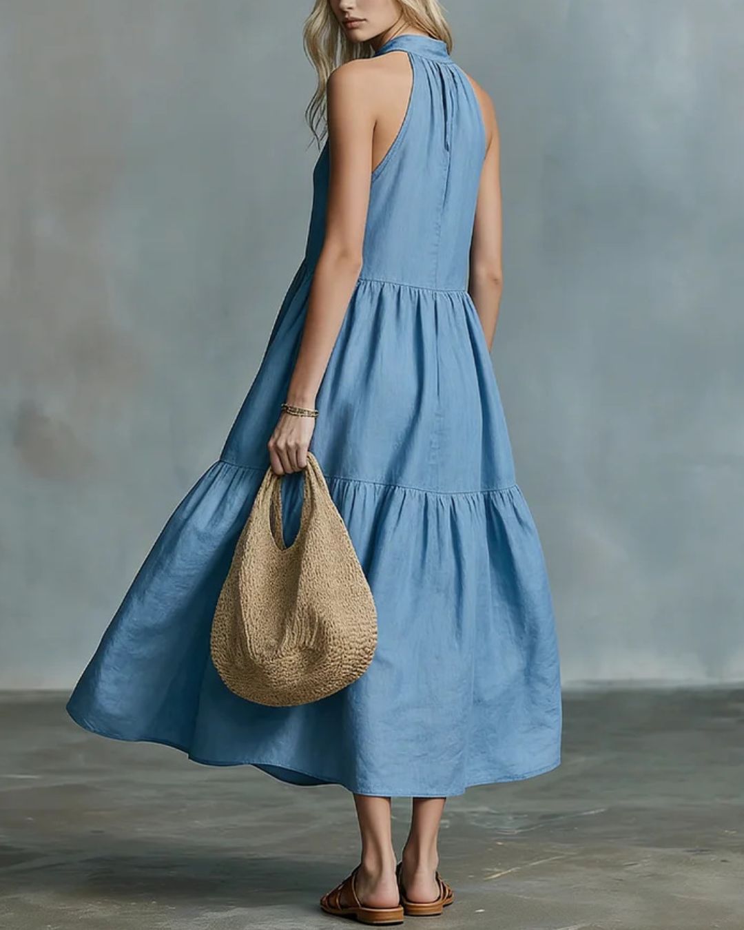 Vyla™ Sculpting Flowy Polly Linen Dress