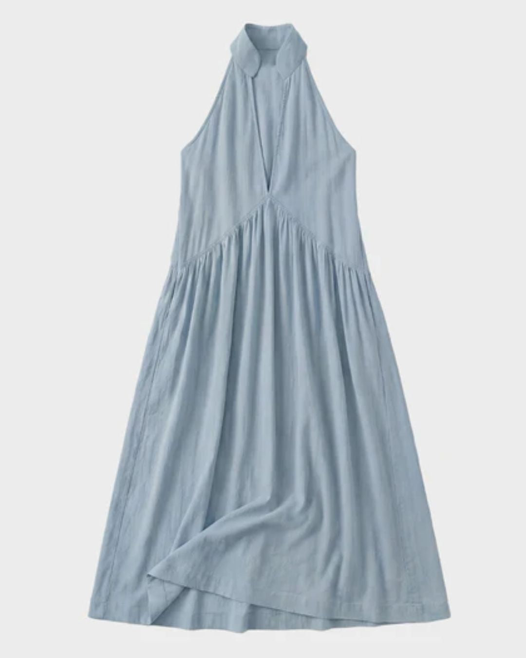 Vyla™ Sculpting Flowy Halter Maxi Dress with Pockets