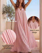 Vyla™ Flowy Boho V-Neck Halter Maxi Dress
