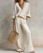 Vyla™ Natural Loose Fitting Resort Wear Set