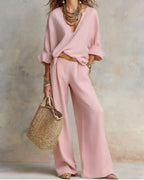 Vyla™ Natural Loose Fitting Resort Wear Set