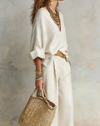 Vyla™ Natural Loose Fitting Resort Wear Set