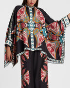 Vyla™ Lotus Placée Pink Twill Foulard Shirt Elegant Lotus Print Blouse Set