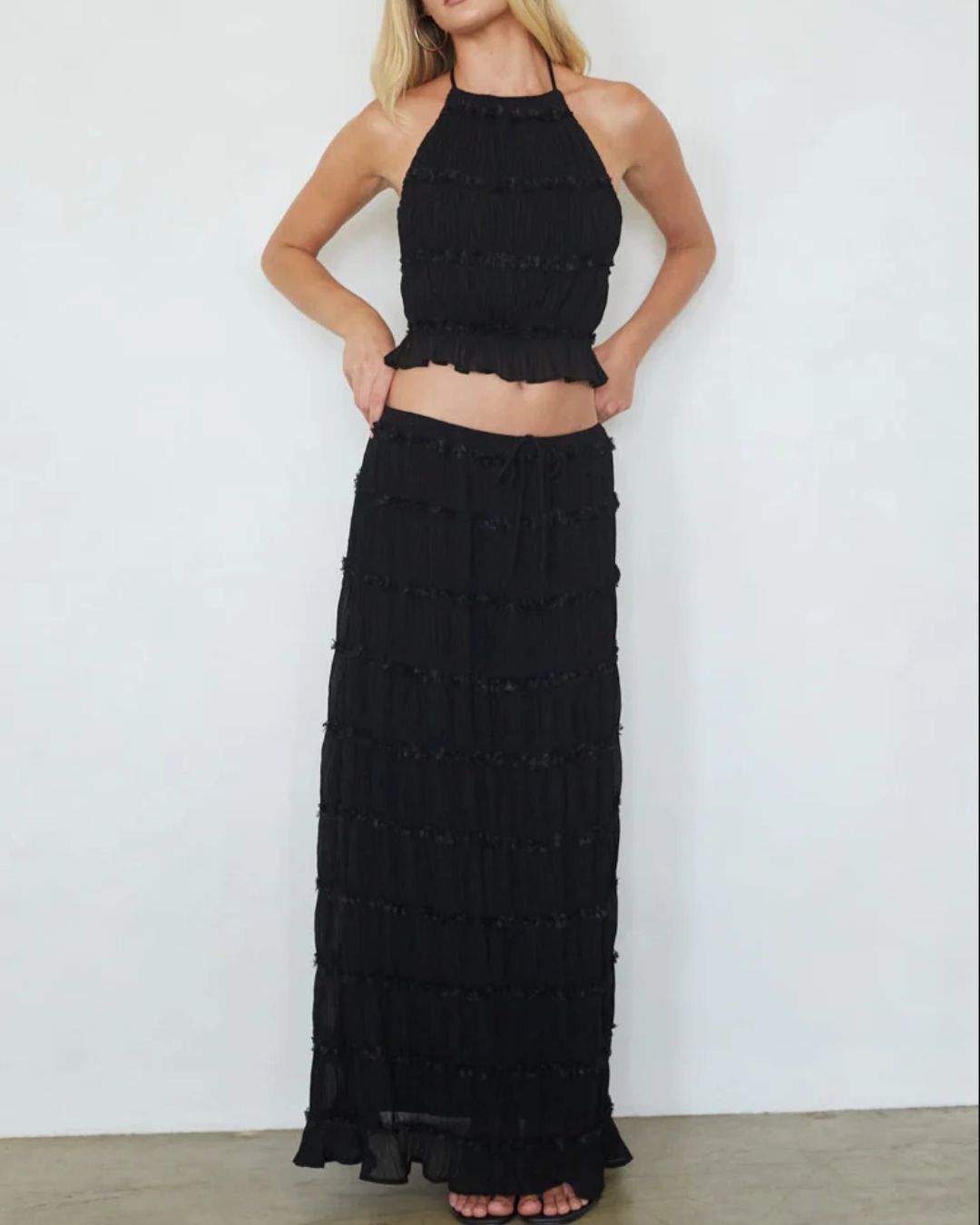Vyla™ Romance Pleated Back Halter Tank Set