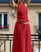 Vyla™ Romance Pleated Back Halter Tank Set