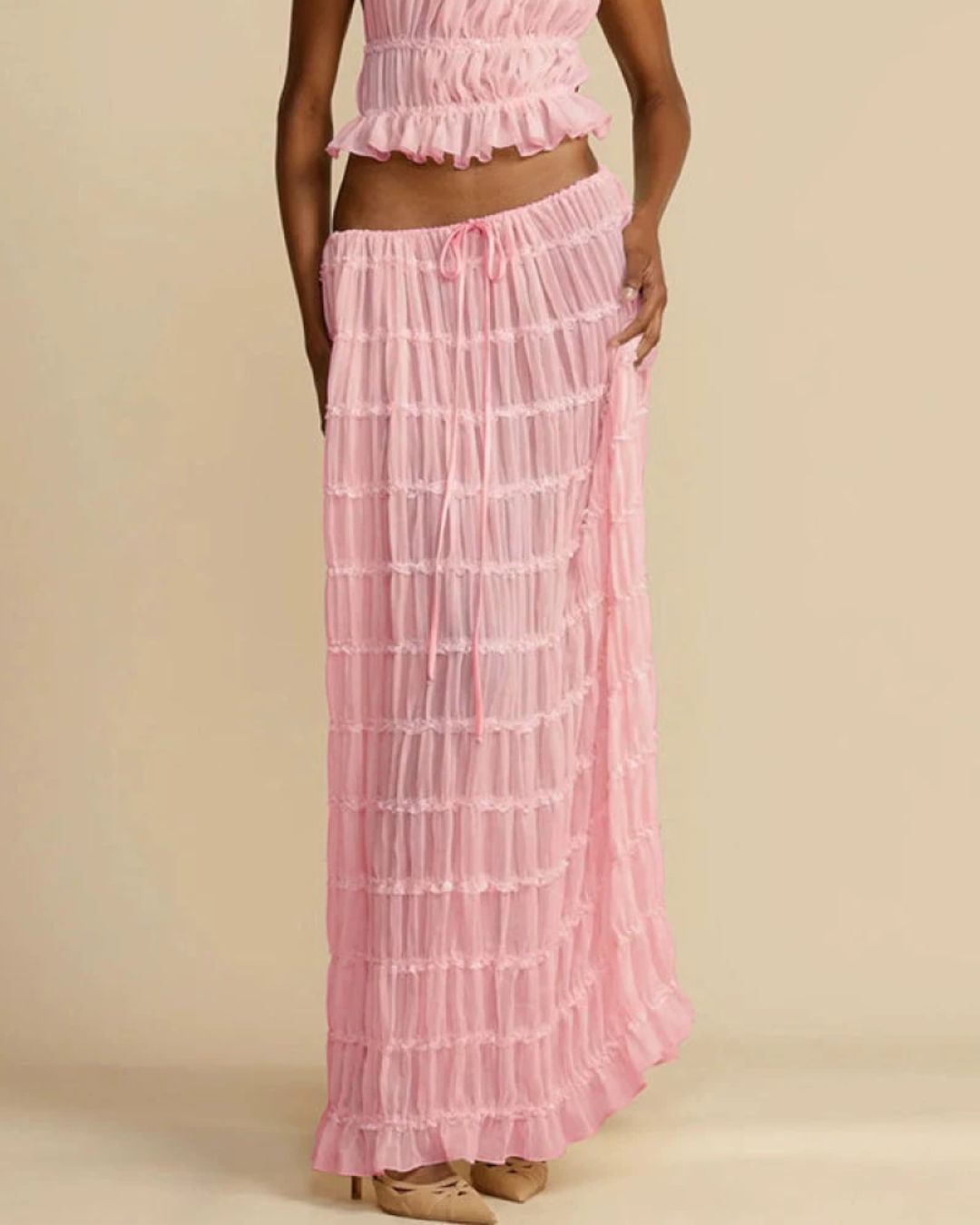 Vyla™ Romance Pleated Back Halter Tank Set