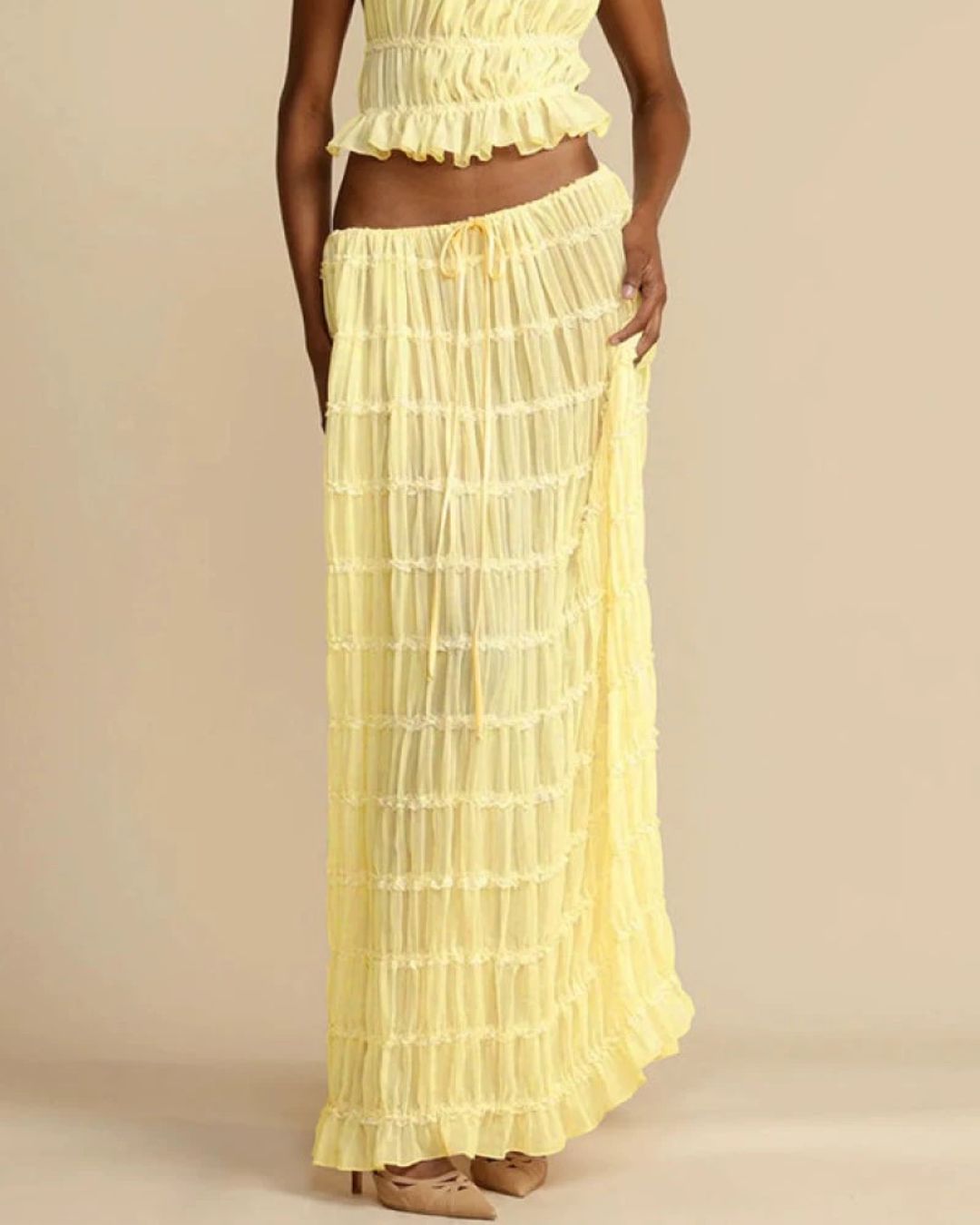 Vyla™ Romance Pleated Back Halter Tank Set