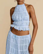 Vyla™ Romance Pleated Back Halter Tank Set