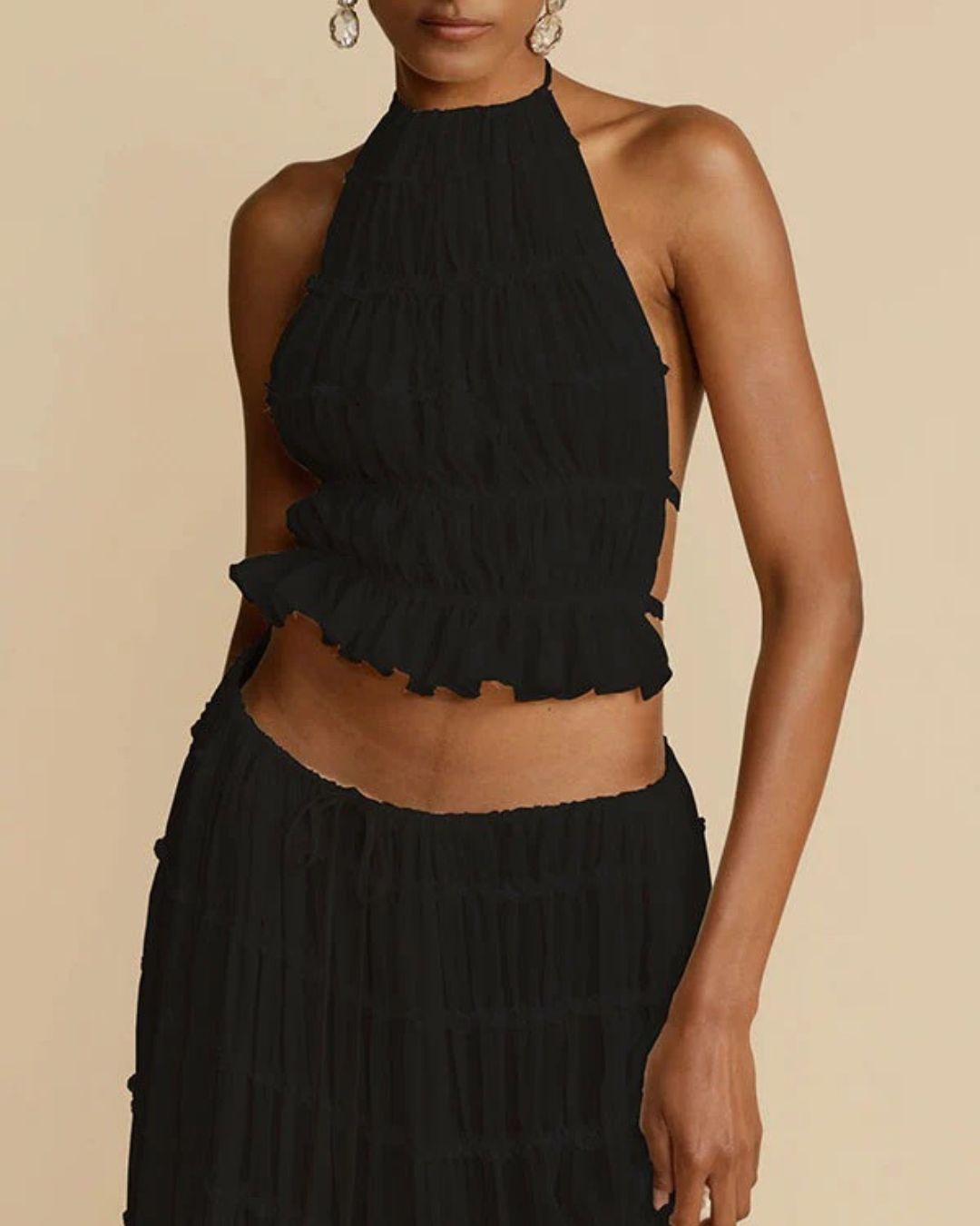 Vyla™ Romance Pleated Back Halter Tank Set