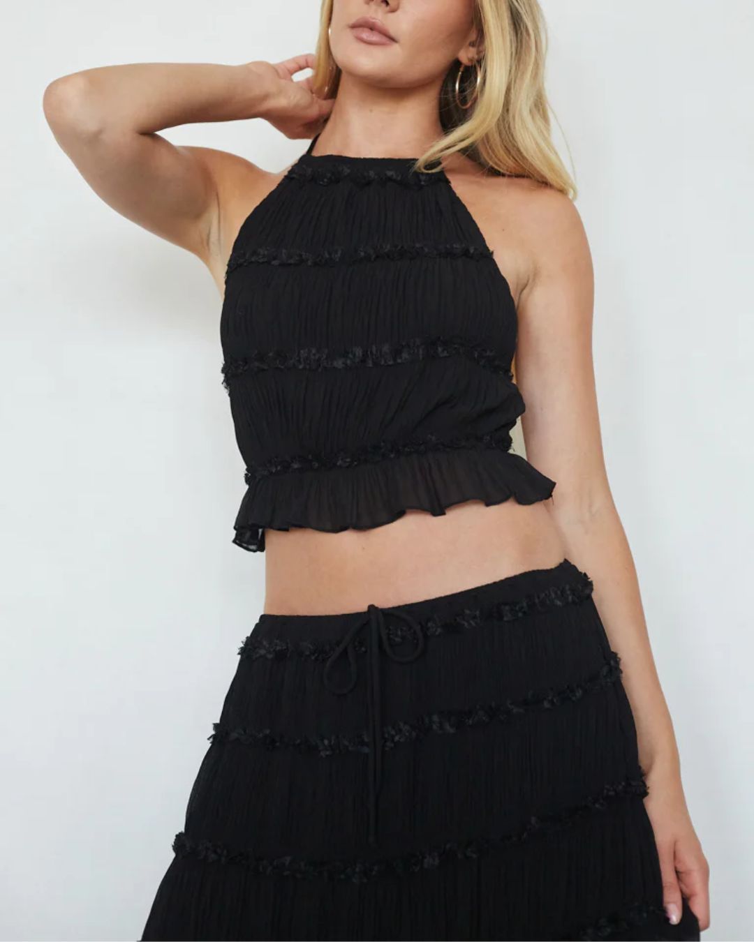Vyla™ Romance Pleated Back Halter Tank Set