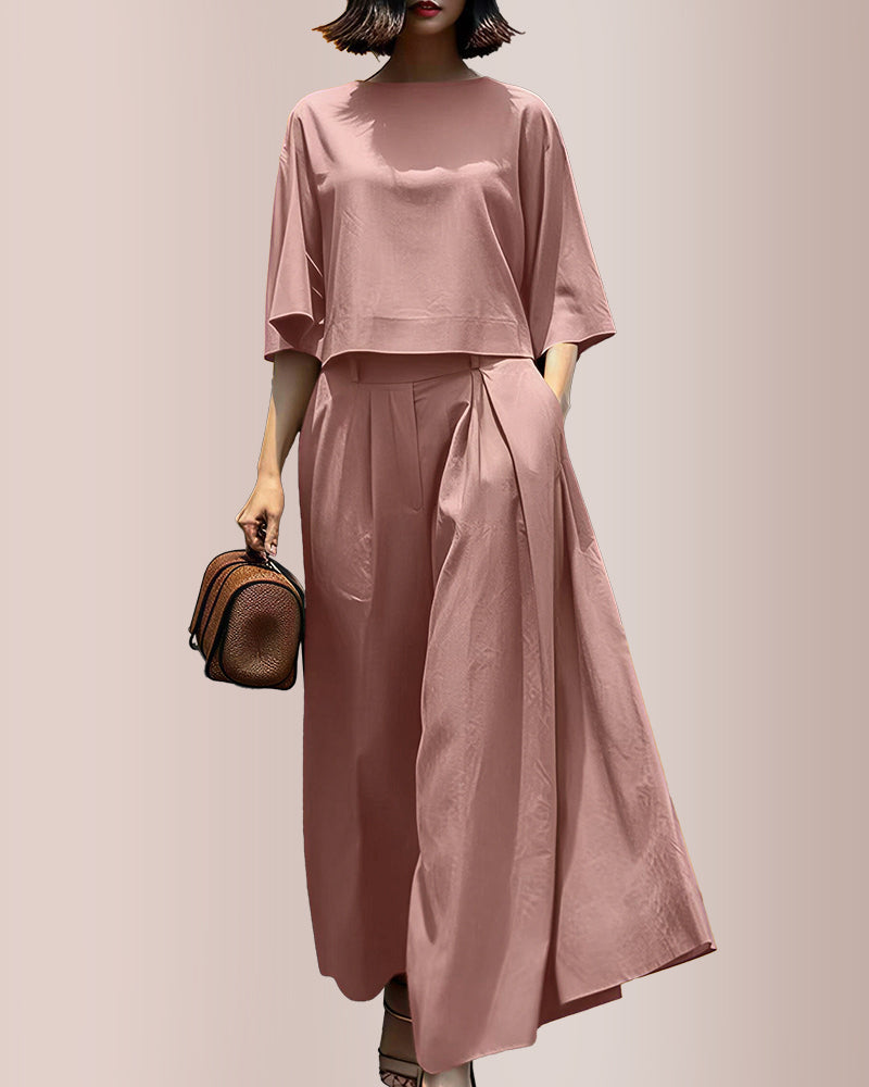 Vyla™ Effortless Drape Wide Leg Lounge Set