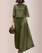 Vyla™ Effortless Drape Wide Leg Lounge Set