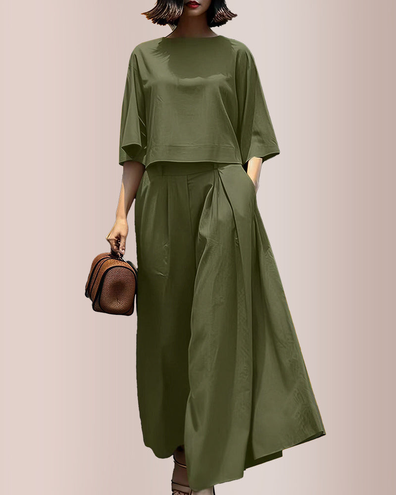 Vyla™ Effortless Drape Wide Leg Lounge Set