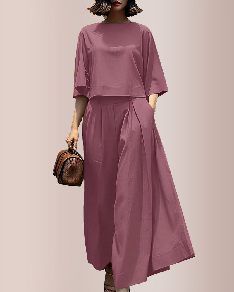 Vyla™ Effortless Drape Wide Leg Lounge Set