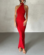 Vyla™ Garze Backless Maxi Dress