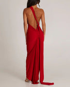 Vyla™ Garze Backless Maxi Dress