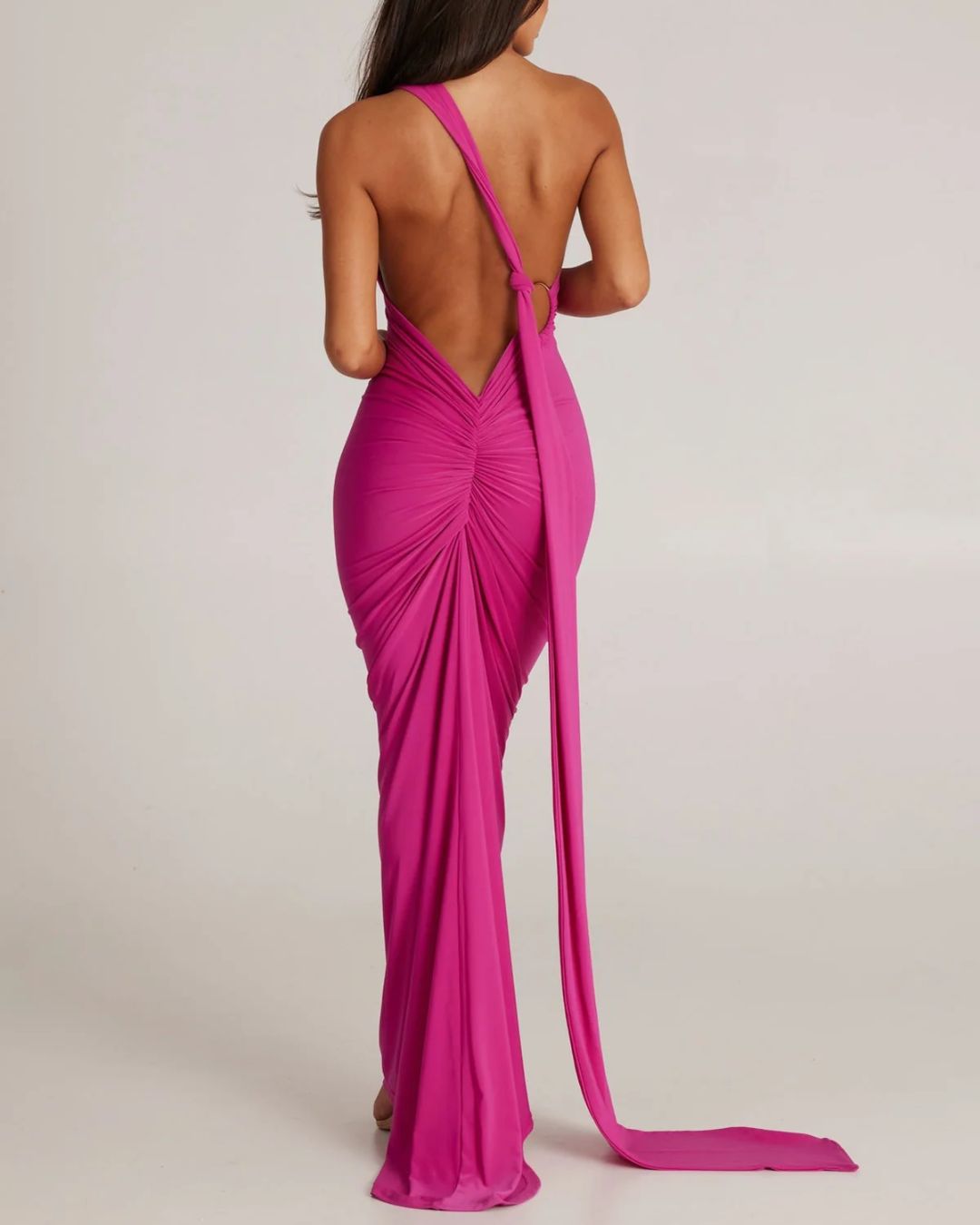 Vyla™ Garze Backless Rose Maxi Dress